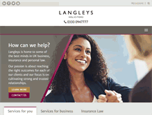 Tablet Screenshot of langleys.com